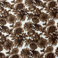 White With Brown Floral Crepe Fabric - TradeUNO