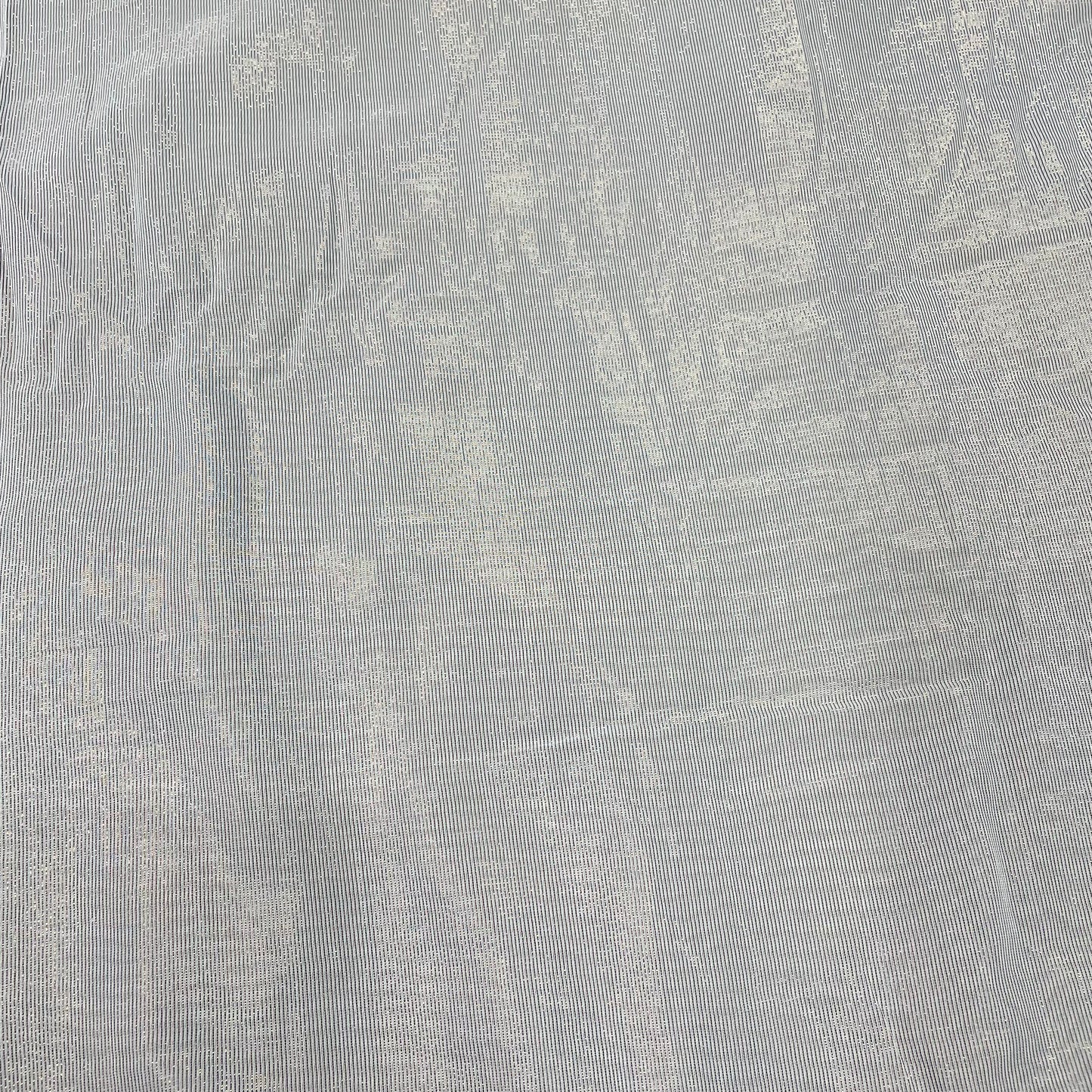 Grey With Golden Lurex Georgette Jacquard Fabric