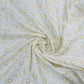 White With Golden Floral Embroidery With Sequence Dyeable Upada Silk Fabric - TradeUNO