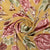 Mustard Floral Print Brasso Velvet Fabric Trade UNO